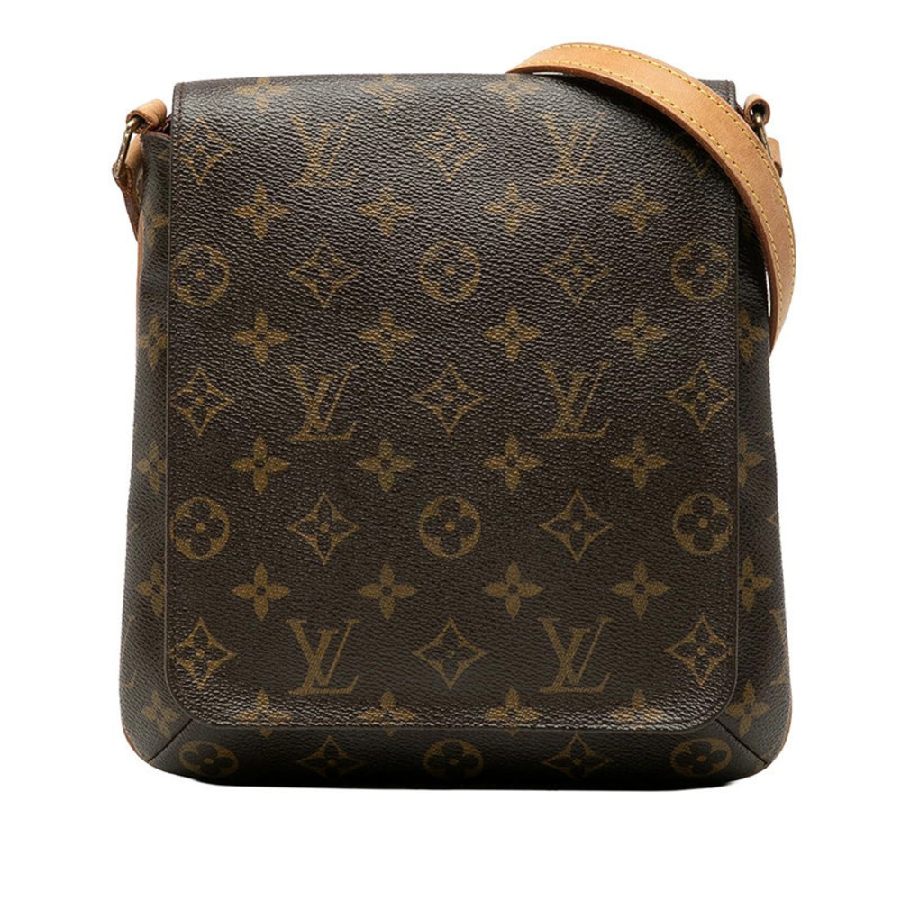 Louis Vuitton Monogram Musette Salsa Crossbody Bag Brown Leather